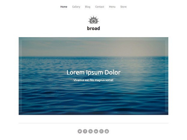 Sitebuilder Broad template voorbeeld