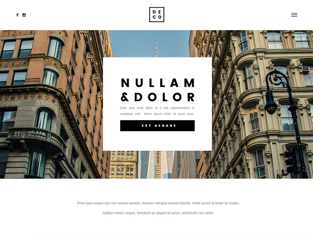 Sitebuilder Deco template voorbeeld